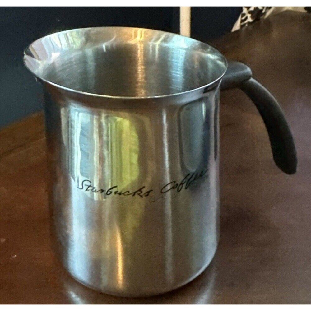 Starbucks Stainless Steel 16 oz. Milk Frother with Metal Handle with Grip